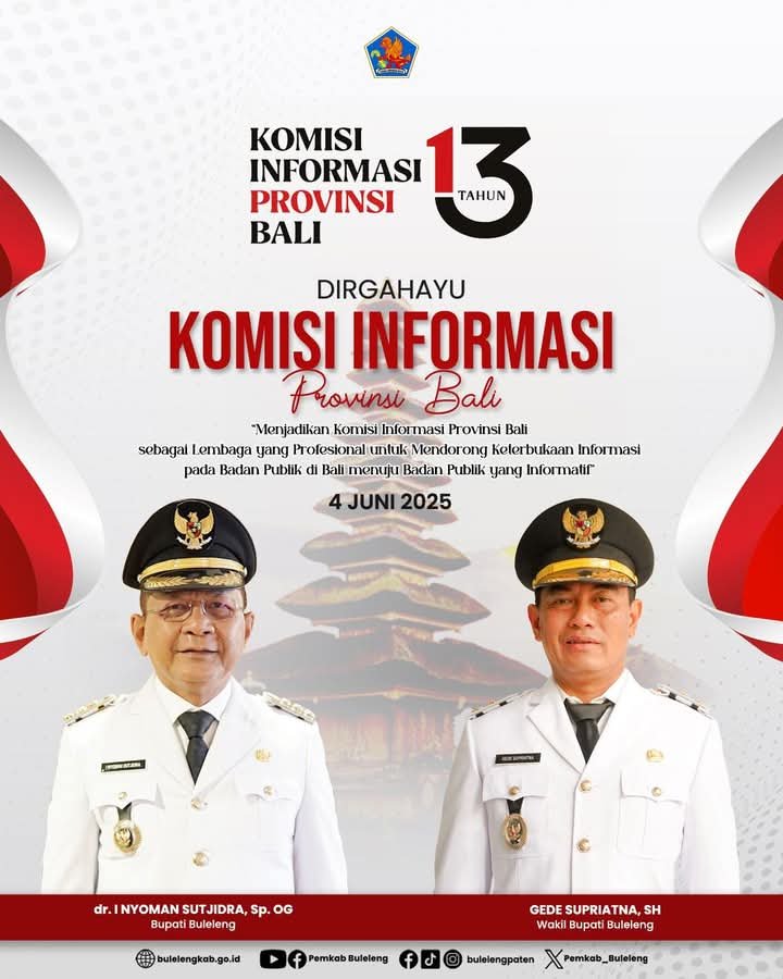 Dirgahayu Komisi Informasi Provinsi Bali Ke-13 Tahun 2025