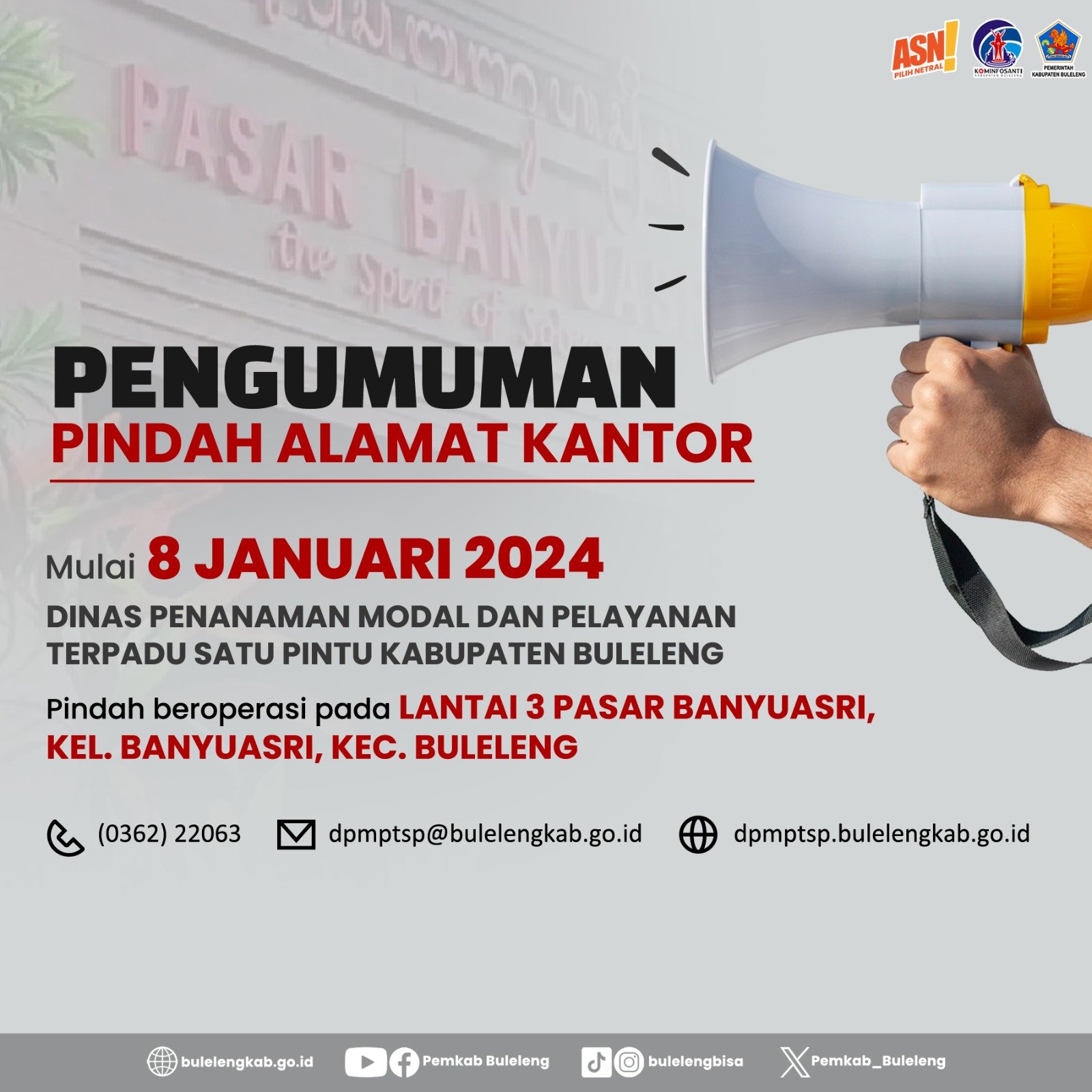 DPMPTSP Buleleng pindah kantor 