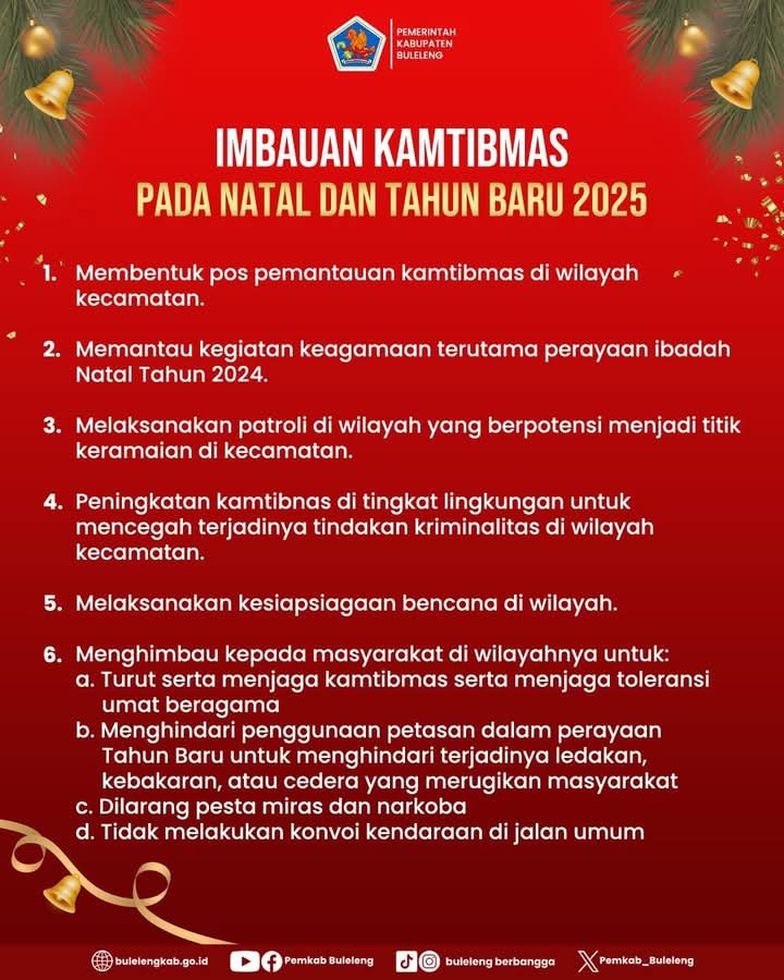 Himbauan Kamtibmas Pada Natal dan Tahun Baru 2025