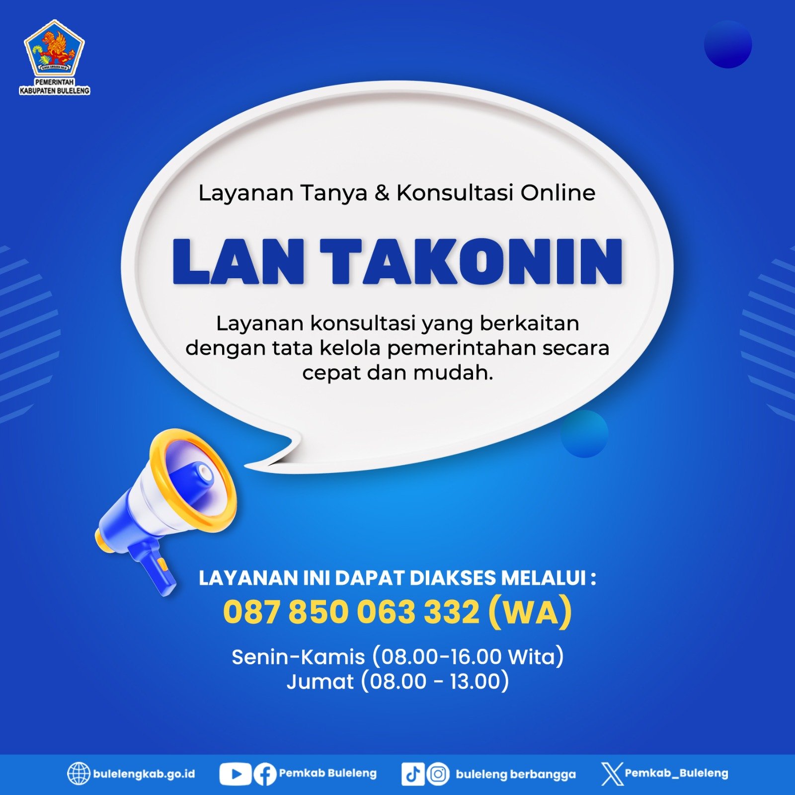 Layanan Aduan Interaktif Inspektorat buleleng "LAN TAKONIN"