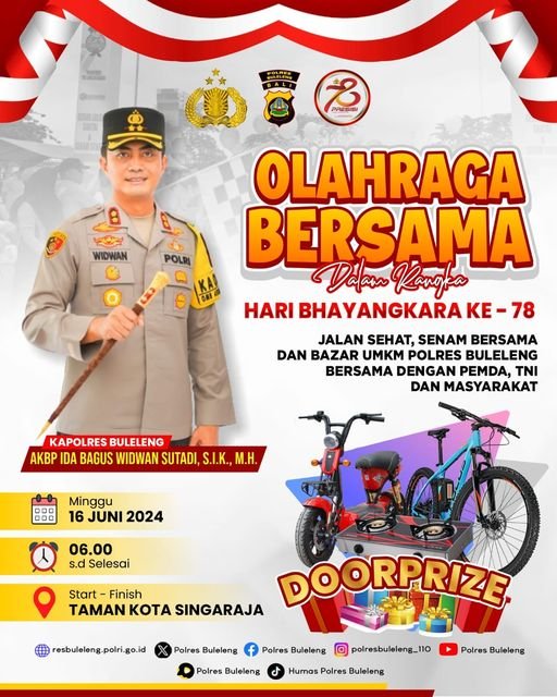 Olahraga Bersama dalam Rangka Hari Bhayangkara ke-78