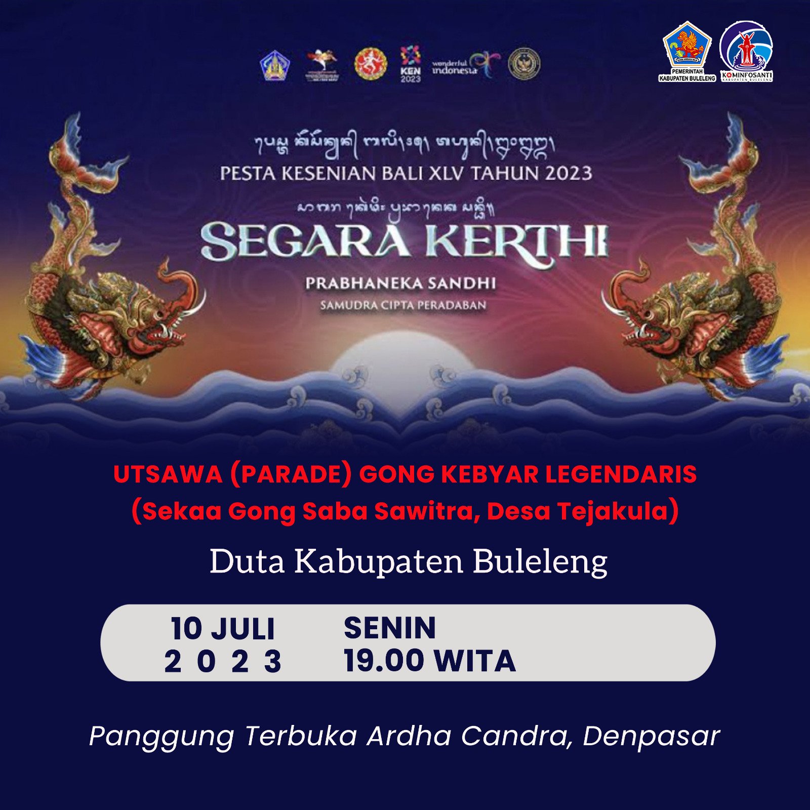 Penampilan Sekehe Gong Legendari PKB 2023
