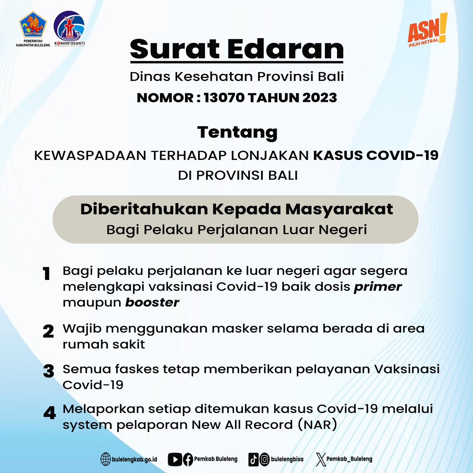Surat Edaran Lonjakan Covid-19